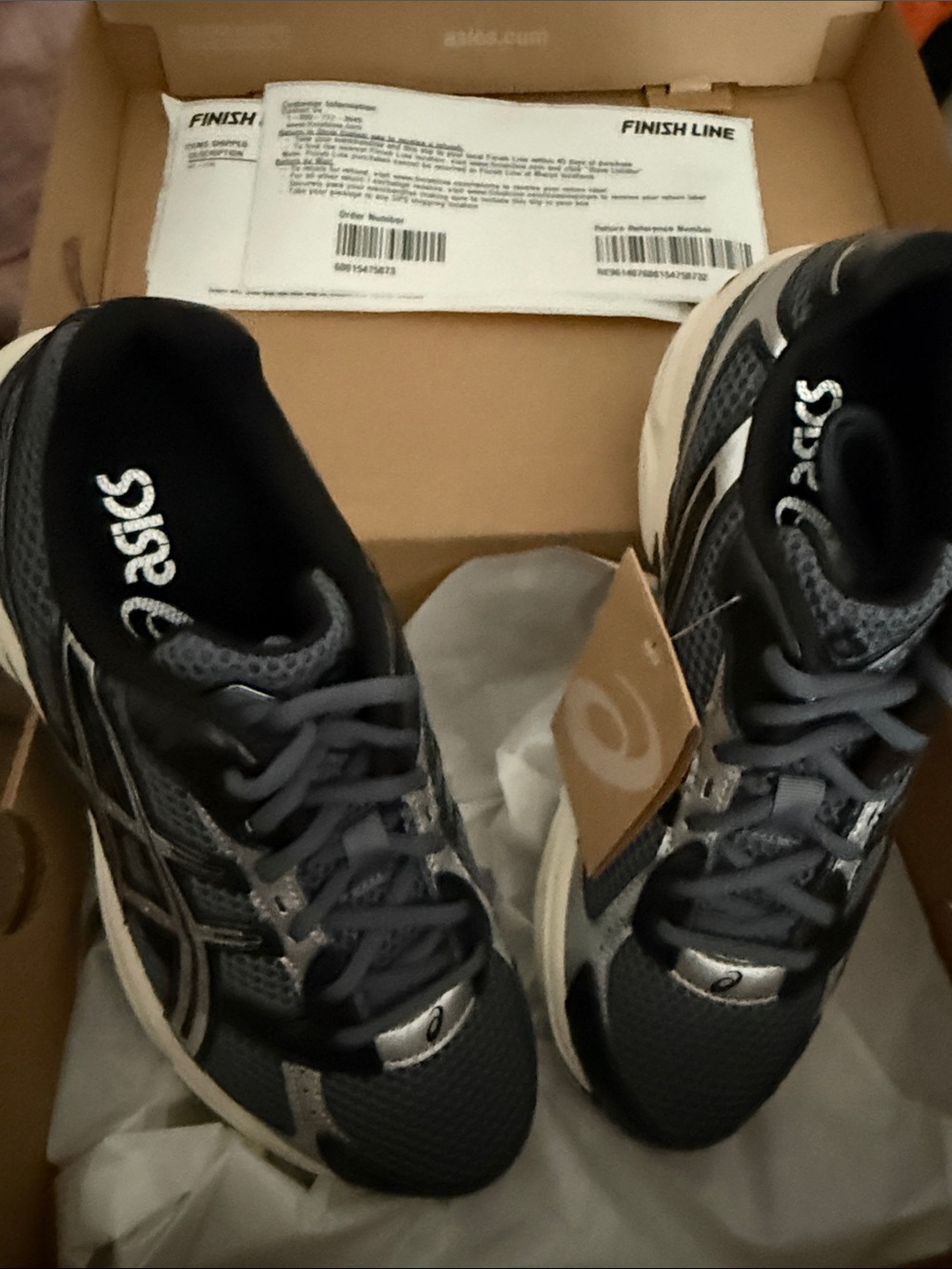 ASICS Men’s Athletic Running Shoes — Black & Gray